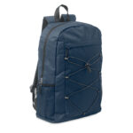 Rucksack 600D RPET Polyester Blau als Werbeartikel mit Logodruck