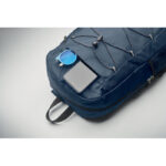 Rucksack 600D RPET Polyester Blau, Detailaufnahme des Materials
