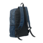Rucksack 600D RPET Polyester Blau, Seitenansicht