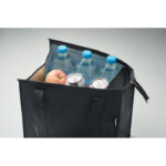 Kühltasche Non Woven RPET Schwarz, Detailaufnahme des Materials
