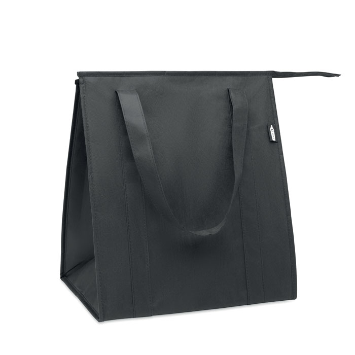 Kühltasche Non Woven RPET Schwarz als Werbeartikel mit Logodruck