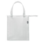 Kühltasche Non Woven RPET Weiß, geöffnet dargestellt