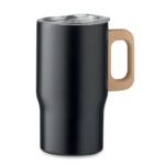 Doppelwandiger Becher 350ml Schwarz als Werbeartikel mit Logodruck