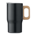 Doppelwandiger Becher 350ml Schwarz von oben
