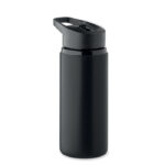 Einwandige Flasche 500 ml Schwarz, Seitenansicht