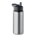 Einwandige Flasche 500 ml Silber als Werbeartikel mit Logodruck