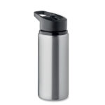 Einwandige Flasche 500 ml Silber, Seitenansicht