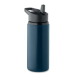 Einwandige Flasche 500 ml Blau als Werbeartikel mit Logodruck