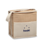 Kühltasche Jute 3L mit markiertem Druckbereich für Ihr Logo