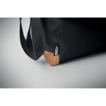 Kühltasche 600D RPET 5L Schwarz, Detailaufnahme des Materials