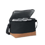 Kühltasche 600D RPET 5L Schwarz, Seitenansicht