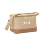 Kühltasche 600D RPET 5L Braun mit markiertem Druckbereich für Ihr Logo