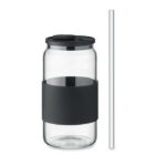 Trinkglas Borosilikat 550ml Schwarz, Rückansicht