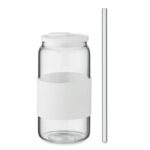 Trinkglas Borosilikat 550ml Weiß, Rückansicht