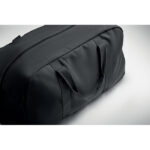 Sport- oder Reisetasche Schwarz, Detailaufnahme des Materials