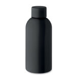 Einwandige Trinkflasche 500 ml Schwarz als Werbeartikel mit Logodruck