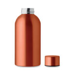 Einwandige Trinkflasche 500 ml Orange, geöffnet dargestellt