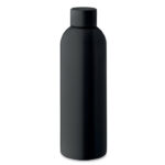 Einwandige Trinkflasche 750 ml Schwarz als Werbeartikel mit Logodruck