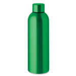 Einwandige Trinkflasche 750 ml Gruen als Werbeartikel mit Logodruck