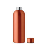 Einwandige Trinkflasche 750 ml Orange, geöffnet dargestellt