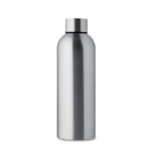 Einwandige Trinkflasche 750 ml Silber, geöffnet dargestellt