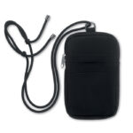 Crossbody-Smartphone-Tasche Schwarz als Werbeartikel mit Logodruck