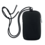 Crossbody-Smartphone-Tasche Schwarz, Seitenansicht
