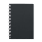 DIN A5 Notizbuch Karton Schwarz, Seitenansicht