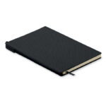 DIN A5 PU Notizbuch mit Stift Schwarz als Werbeartikel mit Logodruck