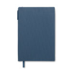 DIN A5 PU Notizbuch mit Stift Blau, Seitenansicht