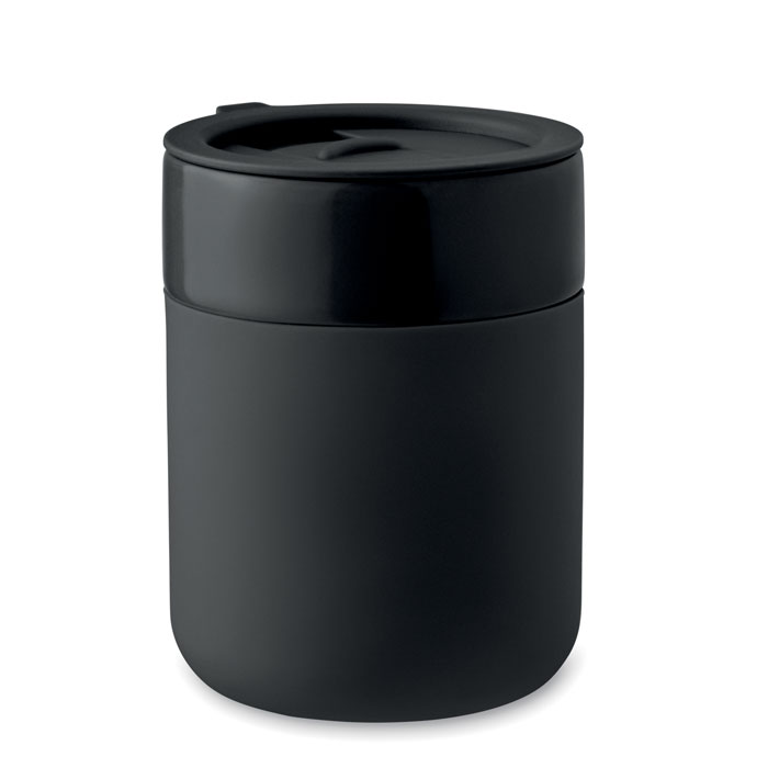 Keramikbecher 330 ml Schwarz Keramikbecher 330 ml Schwarz als Werbeartikel mit Logodruck