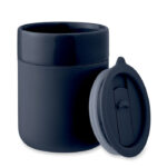 Keramikbecher 330 ml Blau, Seitenansicht