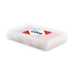 Klassisches Spielkarten-Set mit markiertem Druckbereich für Ihr Logo