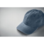 Baseball Kappe 6 Panels Blau, Detailaufnahme des Materials