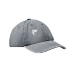 Baseball Kappe 6 Panels Grau mit markiertem Druckbereich für Ihr Logo