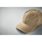 Baseball Kappe 6 Panels Braun, Detailaufnahme des Materials