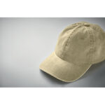 Baseball Kappe 6 Panels Gruen, Detailaufnahme des Materials