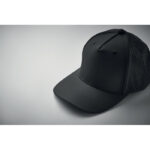 Performance Kappe 5 Panels Schwarz, Detailaufnahme des Materials