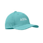 Performance Kappe 5 Panels Blau mit markiertem Druckbereich für Ihr Logo