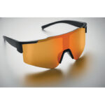 Sport-Sonnenbrille UV400 Orange, Detailaufnahme des Materials