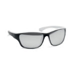 Sport-Sonnenbrille UV400 Weiß als Werbeartikel mit Logodruck