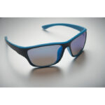 Sport-Sonnenbrille UV400 Blau, Detailaufnahme des Materials