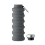 Faltbare Flasche 500ml Grau, geöffnet dargestellt