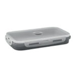 Faltbare Lunchbox 1200ml Grau von oben