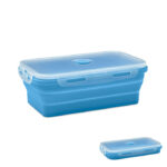 Faltbare Lunchbox 1200ml Blau als Werbeartikel mit Logodruck
