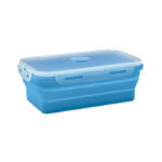 Faltbare Lunchbox 1200ml Blau, geöffnet dargestellt