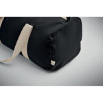 Sport-oder Reisetasche 320g/m² Schwarz, Detailaufnahme des Materials