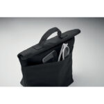 Kühltasche Polycotton Schwarz, Detailaufnahme des Materials