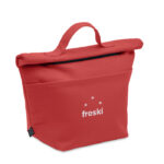 Kühltasche Polycotton Rot mit markiertem Druckbereich für Ihr Logo