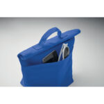Kühltasche Polycotton Blau, Detailaufnahme des Materials